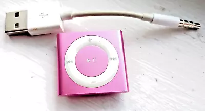 Apple IPod Shuffle 4th Generation Pink 2GB A1373 M3 Player Bundle • $42