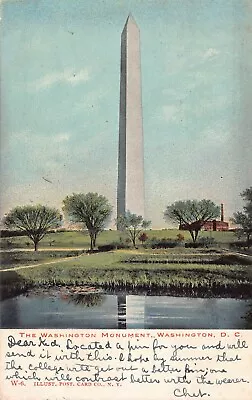 Washington Monument Washington D.C. Very Early Postcard Used In 1906 • $12