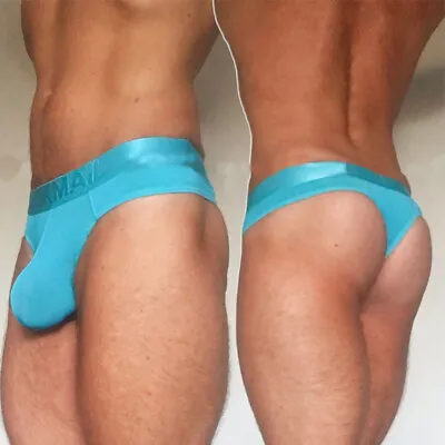 Sexy Mens Soft Silky Enhancing Pouch Thong T-back Bikini G-string Underwear • $7.57