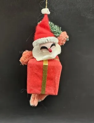 Vintage Santa Gift Box Ornament- 5.5  Christmas DIY Funny Decoration • $15.95