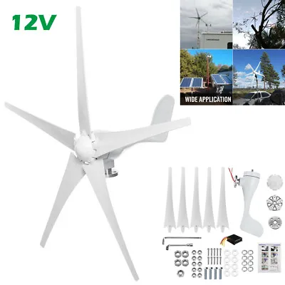 5 Blades Wind Turbine Generator DC 12V Charger Controller Windmill Power 3000W • $379.99