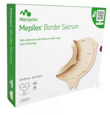 6 Pads: 8.7x9.8  Mepilex SACRUM BORDER 5-Layer Dressing W/Safetac 282455 $6/Pad • $35.99