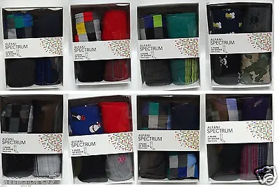 Mens Socks Trendy Mixed Prints 4-pack Assorted Socks Gift Box ALFANI Spectrum • $16.49