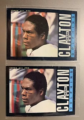 1985 Topps NFL Football #308 MARK CLAYTON RC Lot Of 2 Rookie Cards - HOF?? EX • $8