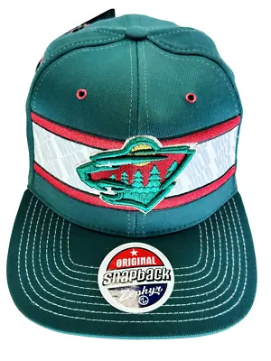 Zephyr Men Minnesota Wild Epic Snapback Cap Green White & Red One Size • $16.99