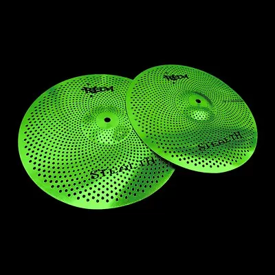 Low Volume Cymbals Rech Stealth 14'' Hi Hat Cymbals Quiet Cymbals Green • $149