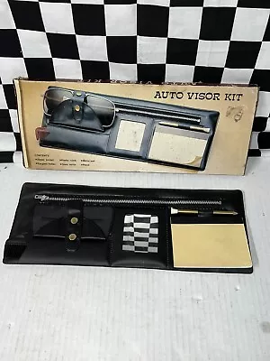 Vintage NOS Auto Accessory  Sun Visor Organizer Holder Kit Cigarette Maps Coins • $40