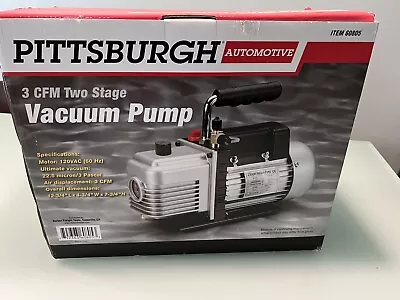 $129.99 • Buy Pittsburgh Automotive 3 Cfm 2 Stage Vacuum Pump
