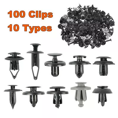 $5.84 • Buy 100pack Bumper Clips Fender Trim Car Auto Push Pin Rivet Fastener Panel Screw