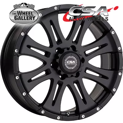 CSA Raptor Large Cap 16x8 6/139.7 25P Satin Black Set Of Alloy Wheel Wheels • $1076