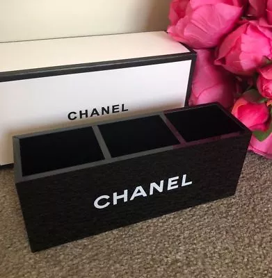 $35.04 • Buy BNIB CHANEL Acrylic Makeup Storage Brush Holder Vanity Organiser Box 
