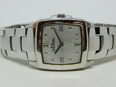 S.Oliver All Stainless Steel Silver Tone Quartz Analog Ladies Watch Sz. 6 1/2  • $24.99
