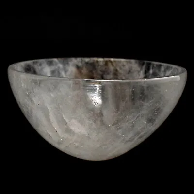 2.9  Clear Quartz Bowl Natural Sparkling Crystal Hand Polished Stone Cup - India • $31.96