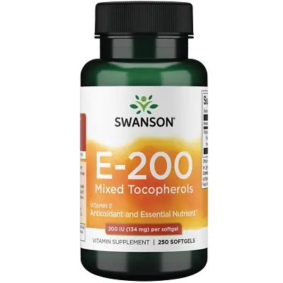 Swanson Vitamin E Mixed Tocopherols 200 Iu 250 Softgels • $18.57