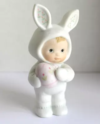 Enesco 1984 Morehead Lil Luv Bunting Figurine Bunny Suit Child With Easter Egg • $15