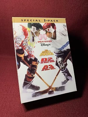 The Mighty Ducks / D2: The Mighty Ducks /  D3: The Mighty Ducks DVD W/ Hardcover • $29.87
