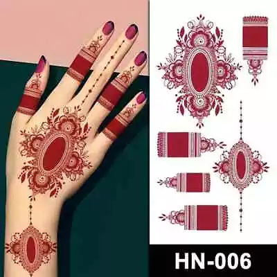 Henna Stencils Hand Mehndi Art Template India Lace Body Temporary Tattoo 2pcs • £3.97