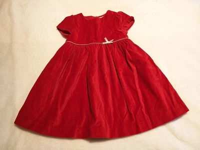 £5 • Buy Girls Red Velvet Dress 12-18 Months John Lewis