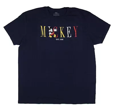 Disney Men's Mickey Mouse Vintage Mickey EST. 1928 Disneyland T-Shirt (2X-Large) • $14.99