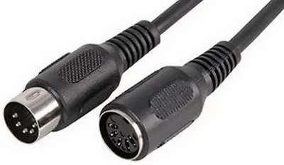 AT PC Keyboard Extension Cable / Lead 5-pin DIN Connector Male To Female 2.5M • £5.95