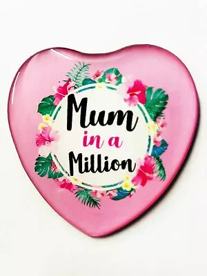 Mum In A Million Heart Shape Fridge Magnet Mother's Day Gift Decoration Present • £2.99