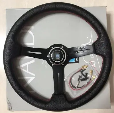 Nardi Competition Steering Wheel - 350mm - Black Leather / Black Classic Horn • $65.08