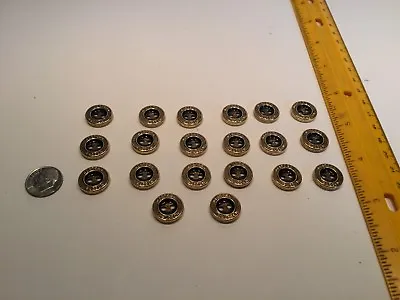 20 Metal Buttons Western Gold Black 2 Holes   • $5.99