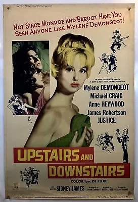 UPSTAIRS DOWNSTAIRS Movie Poster (Fine) 40x60 1960 Naked Mylene Demongeot 07 • $50