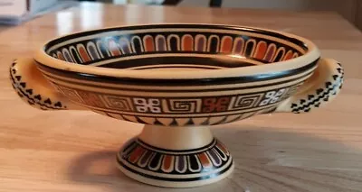 D. Vassilopoulos Pottery Bowl Hand Made In Greece Posidon  And Athena No. Mf 120 • $6