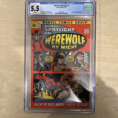 Marvel Spotlight # 2 CGC 5.5 - 1st App. Werewolf By Night - Marvel • $325