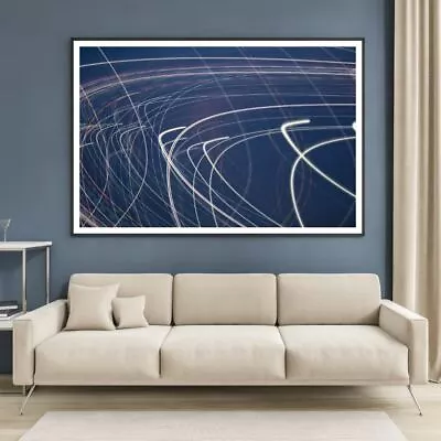 Abstract Blue White Lines Design Print Premium Poster High Quality Choose Sizes • $24.07