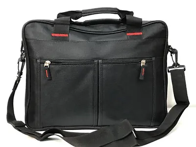 Laptop Bag Black Shoulder Bag Messenger Briefcase Work Travel Office Document • £14.19