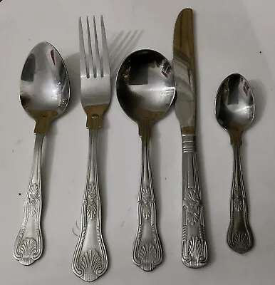 £14 • Buy Olympia 18/10 Stainless Steel Kings Royale Knife Fork Spoon Teaspoon Cutlery