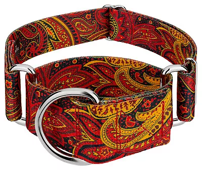 Country Brook Petz® 1 1/2 Inch Fire Paisley Martingale Dog Collar • $15.97