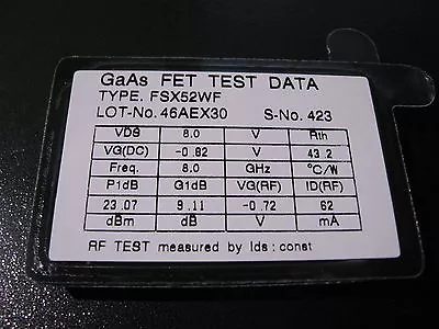 Fujitsu FSX52WF GaAs-FET RF Microwave Transistor 8 GHz - NOS Qty 1 • $8.99