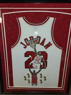 Michael Jordan Autographed Jersey Uda Upper Deck 1/1 Hand Painted W/ All 6 Rings • $13000