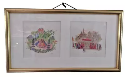 Vtg Framed & Signed Art Print Of Andersen's Fairy Tales By Artist Mads Stage • $21