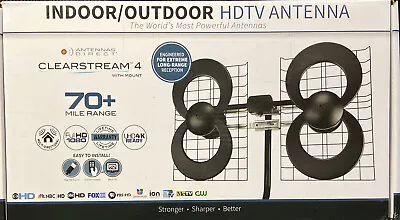 Antennas Direct C4-CJM ClearStream 4 UHF In/Outdoor Antenna W/ Mount 70+ • $64.11