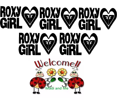 5 X Roxy Girl Logo Iron On Decal Surf Street Surfboard Smart • $11.49