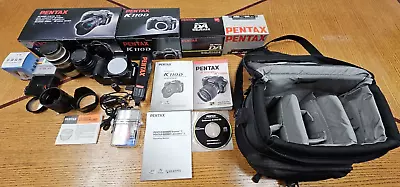 PENTAX Pentax K110D 6.1MP Digital SLR Camera W/18-55mm And 70-300mm Lens K Mount • $99