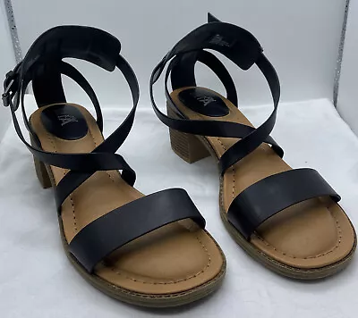 Mia Girl “Lanelle” Wedge Sandals Woman’s Black Size 10 • $15.99