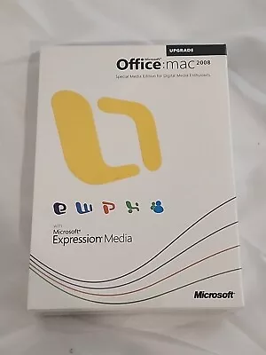 MICROSOFT OFFICE MAC 2008 With Expression Media - NEW/ SEALED  • $42.73