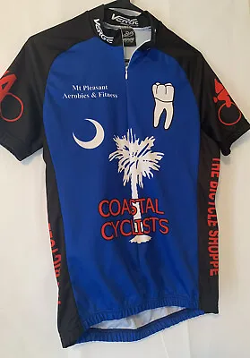 🔥Verge Blue And Black Cycling Jersey Size Medium COASTAL CYCLISTS 🔥 • $14