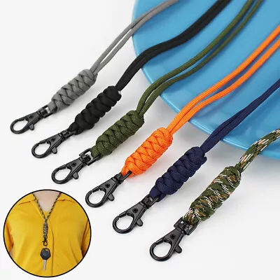 ID Neck Braided Strong Lanyard Strap Badge Keychain Holder Rope W/ Swivel Hook □ • $2.70