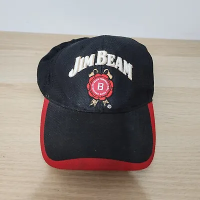 Jim Beam Hat Mens OSFA Red Black Baseball Hat Adjustable Curved Brim • $9.95