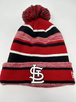 St. Louis Cardinals New Era Sport Cuffed Knit Poof Ball Stocking Beanie Cap-MLB • $9.95