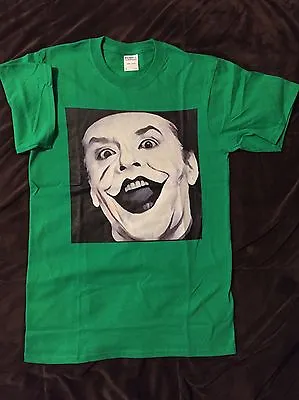 JOKER- Jack Nicholson Tim Burton T-Shirt Size SMALL (S) Mens Green- Herb Ritts • £34.02