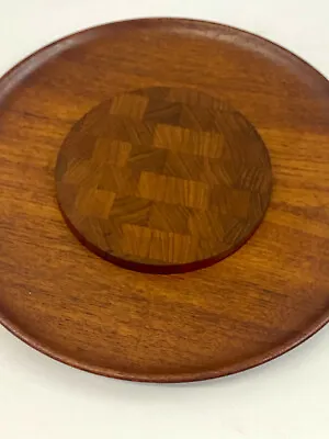 Vintage Mid Century Teak Wood Serving Tray Danish ESA Denmark • $46.99