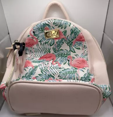 Luv Betsey By Betsey Johnson Mini Backpack Purse Pink Flamingos • $15