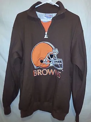 Cleveland Browns NFL Starter 1/4 Zip Brown Thermal Pullover Track Jacket Size M • $55.96
